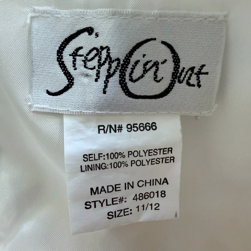 Steppin' Out Dress formal wedding size 11/12 ivory white knee length - Picture 2 of 16